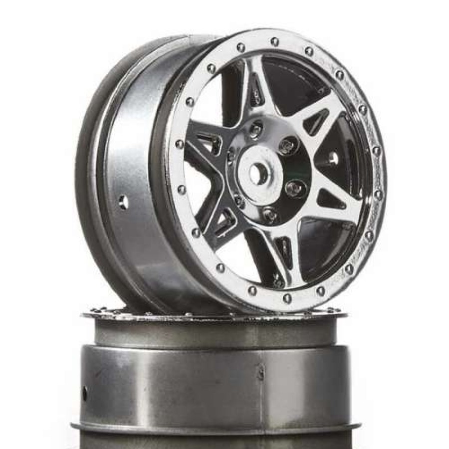 Car And Truck Parts * | Arrma Ar510040 1/10 Front 2.2/3.0 Wheels, 12Mm Hex, Chrome: Raider