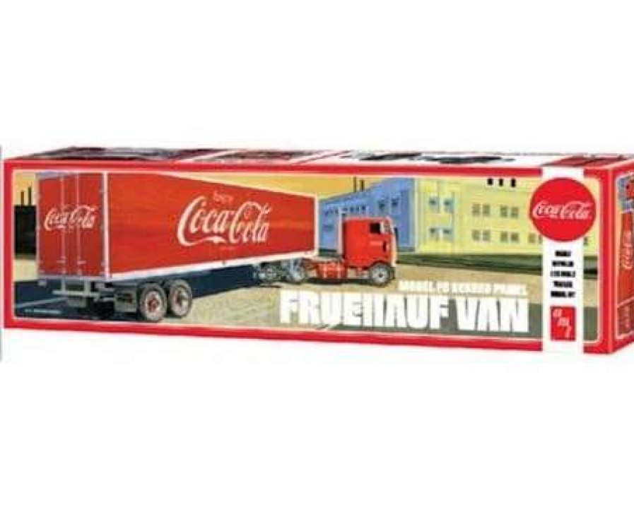 Misc. Products * | Amt1109 1/25 Fruehauf Beaded Van Semi Trailer, Coca-Cola