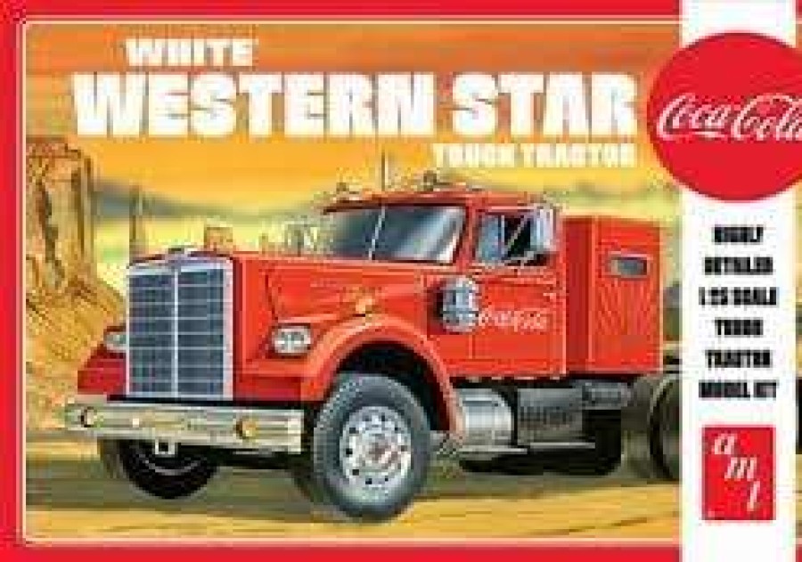 Misc. Products * | Amt1160 1/25 White Western Star Semi Tractor, Coca-Cola