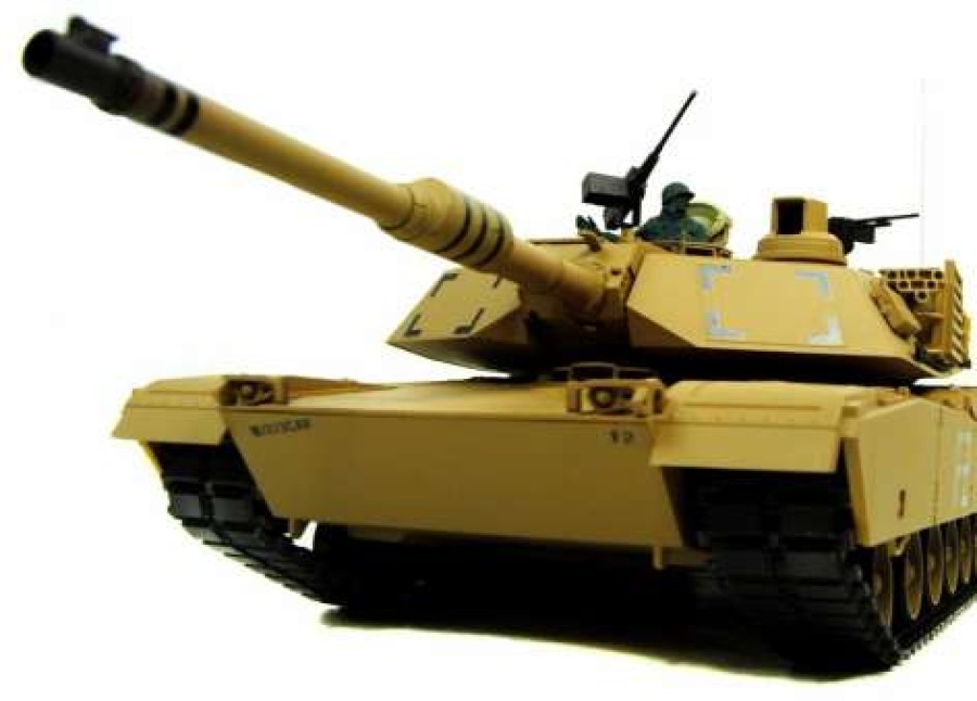 Rc Tanks * | 1/16 M1A2 Abrams Rc Bb Tank With Smoke And Sound 2.4Ghz Metal Upgraded Pro Version