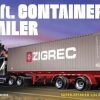 Misc. Products * | Amt1196 1/24 40 Semi Container Trailer