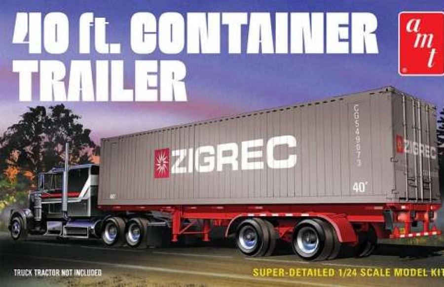 Misc. Products * | Amt1196 1/24 40 Semi Container Trailer