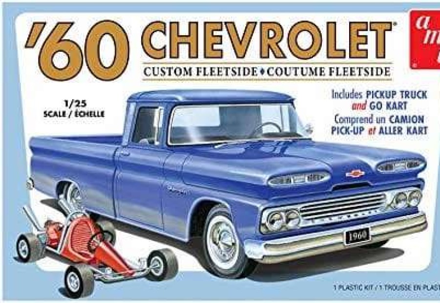 Misc. Products * | Amt1063M 1/25 1960 Chevy Fleetside Pickup W/Go Kart 2T